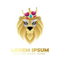 Lion Gradient Logo Template vector
