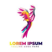 Bird With Gradient Style Logo vector