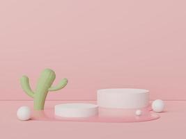 3d render display podium for product and cosmetic presentation. Minimal scene for advertising. Abstract clean background for web banner and mock up. simple geometric shapes. photo