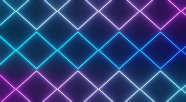 3d render of RGB neon light on darkness background. Abstract Laser lines show at night. Ultraviolet spectrum beam scene photo