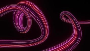 3d render of flash neon and light glowing on dark scene. Speed light moving lines. photo