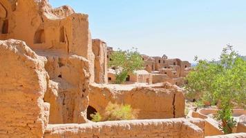 Panning panorama of Abyaneh village in south Iran, Isfahan province video