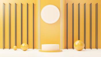 3d render abstract display podium platform for  product presentation and advertising. Minimal scene backdrop with clean design. Vacant pedestal for mock up. Empty stage with pastel color for cosmetic. photo
