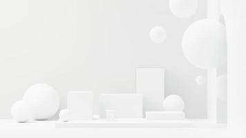 3d render abstract display podium platform for  product presentation and advertising. Minimal scene backdrop with clean design. Vacant pedestal for mock up. Empty stage with pastel color for cosmetic. photo