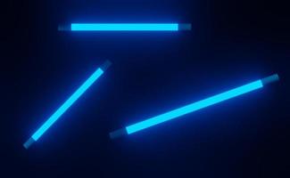 3d render of RGB neon light on darkness background. Abstract Laser lines show at night. Ultraviolet spectrum beam scene photo
