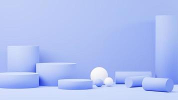 3d render abstract display podium platform for  product presentation and advertising. Minimal scene backdrop with clean design. Vacant pedestal for mock up. Empty stage with pastel color for cosmetic. photo