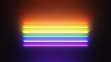 3d render of LGBTQ flash neon and light glowing on dark scene. Speed light moving lines. High fast  motion blur. Technology internet of future network. Sci fiction of hyperspace interstellar travel. photo
