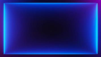 3d render of flash neon and light glowing on dark scene. Speed light moving lines. photo