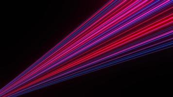 3d render of flash neon and light glowing on dark scene. Speed light moving lines. photo