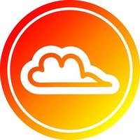 weather cloud circular in hot gradient spectrum vector