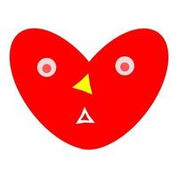 red heart design vector