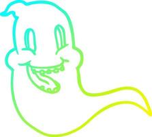 línea de gradiente frío dibujo fantasma espeluznante vector