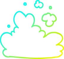 cold gradient line drawing cartoon cloud vector