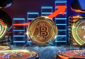 Bitcoin cryptocurrency growth gain popularity photo