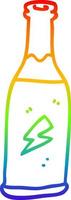 rainbow gradient line drawing cartoon unhealthy drink vector
