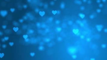 dynamic background with pulsating hearts on a blue background video