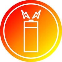 battery circular in hot gradient spectrum vector