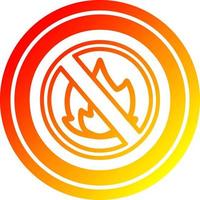 no flames circular in hot gradient spectrum vector