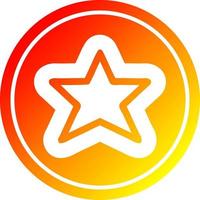 star shape in hot gradient spectrum vector