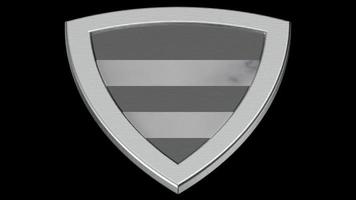 shield black white silver medieval 3d illustration render photo