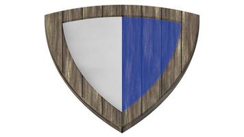 shield wood medieval 3d illustration render