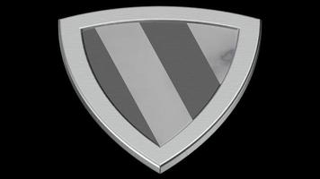 shield silver medieval 3d illustration render photo