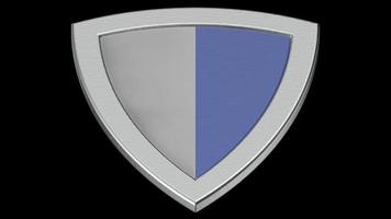 shield silver medieval 3d illustration render photo