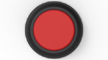 red button isolated 3d illustration render photo