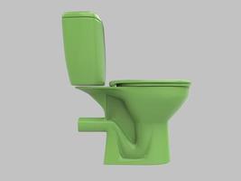 3d illustration lavatory closet toilet green photo