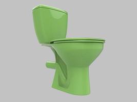 3d illustration lavatory closet toilet green photo