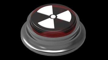 nuclear button red and white isolated 3d illustration render photo