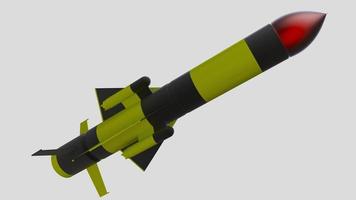 rocket missile war conflict ammo warhead nuclear militar weapon nuke 3d illustration spaceship photo
