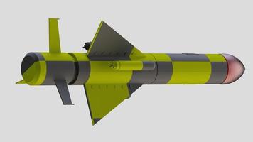 rocket missile war conflict ammo warhead nuclear militar weapon nuke 3d illustration spaceship photo