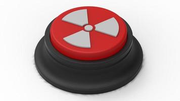 botón rojo nuclear aislado 3d ilustración render foto