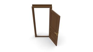 Set of different wood door isolated 3d illustration render on white background photo