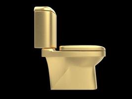 gold toilet wc 3d illustration photo