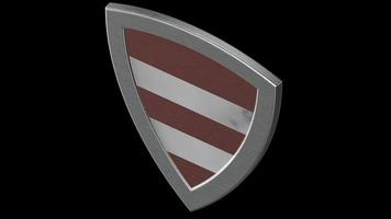 shield red silver medieval 3d illustration render photo