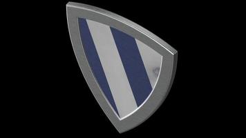 blue shield silver medieval 3d illustration render photo