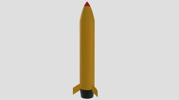 rocket missile war conflict ammo warhead nuclear militar weapon nuke 3d illustration spaceship photo