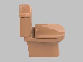 classic isolated seatcloset toilet wc porcelain 3d illustration photo
