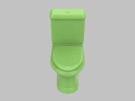 3d illustration lavatory closet toilet green photo