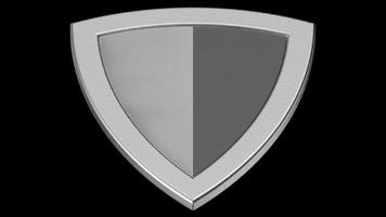 shield black white silver medieval 3d illustration render photo