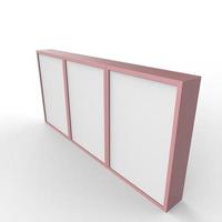 pink billboard poster advertising 3d illustration photo