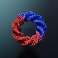 Abstract twisted object background 3D render illustration photo