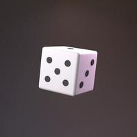 Cubo de juego. elemento de casino renderizar en 3d. foto