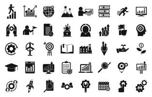 Sustainable development icons set simple vector. Goal security vector