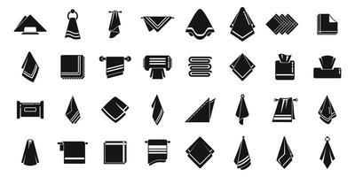 Handkerchief icons set simple vector. Folded napkin vector