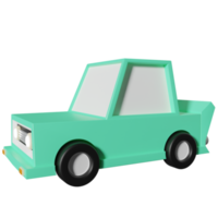 Ilustración de representación 3d de un coche lowpoly png