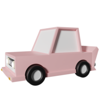 Illustrazione di rendering 3d di un'auto lowpoly png