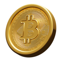 3d diseño bitcoin cryptocurrency fondo blanco.